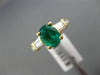 2.04CT BAGUETTE PRINCESS DIAMOND & EMERALD 14KT YELLOW GOLD OVAL ENGAGEMENT RING