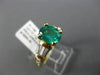 2.04CT BAGUETTE PRINCESS DIAMOND & EMERALD 14KT YELLOW GOLD OVAL ENGAGEMENT RING