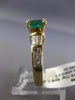 2.04CT BAGUETTE PRINCESS DIAMOND & EMERALD 14KT YELLOW GOLD OVAL ENGAGEMENT RING