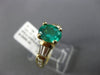 2.04CT BAGUETTE PRINCESS DIAMOND & EMERALD 14KT YELLOW GOLD OVAL ENGAGEMENT RING