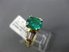 2.04CT BAGUETTE PRINCESS DIAMOND & EMERALD 14KT YELLOW GOLD OVAL ENGAGEMENT RING
