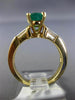 2.04CT BAGUETTE PRINCESS DIAMOND & EMERALD 14KT YELLOW GOLD OVAL ENGAGEMENT RING