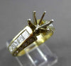 ESTATE 1.40CT DIAMOND 14KT YELLOW GOLD SEMI MOUNT ENGAGEMENT RING E/F VVS #1277