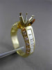 ESTATE 1.40CT DIAMOND 14KT YELLOW GOLD SEMI MOUNT ENGAGEMENT RING E/F VVS #1277