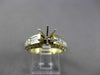 ESTATE 1.40CT DIAMOND 14KT YELLOW GOLD SEMI MOUNT ENGAGEMENT RING E/F VVS #1277