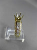 ESTATE 1.40CT DIAMOND 14KT YELLOW GOLD SEMI MOUNT ENGAGEMENT RING E/F VVS #1277