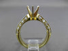 ESTATE 1.40CT DIAMOND 14KT YELLOW GOLD SEMI MOUNT ENGAGEMENT RING E/F VVS #1277