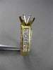 ESTATE 1.40CT DIAMOND 14KT YELLOW GOLD SEMI MOUNT ENGAGEMENT RING E/F VVS #1277