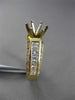 ESTATE 1.40CT DIAMOND 14KT YELLOW GOLD SEMI MOUNT ENGAGEMENT RING E/F VVS #1277