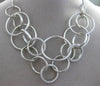 ESTATE 1.68CT DIAMOND 14KT WHITE GOLD 3D MULTI CIRCULAR FLOATING NECKLACE