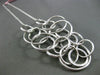 ESTATE 1.68CT DIAMOND 14KT WHITE GOLD 3D MULTI CIRCULAR FLOATING NECKLACE