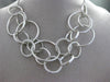 ESTATE 1.68CT DIAMOND 14KT WHITE GOLD 3D MULTI CIRCULAR FLOATING NECKLACE