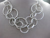 ESTATE 1.68CT DIAMOND 14KT WHITE GOLD 3D MULTI CIRCULAR FLOATING NECKLACE