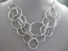ESTATE 1.68CT DIAMOND 14KT WHITE GOLD 3D MULTI CIRCULAR FLOATING NECKLACE
