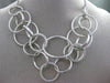 ESTATE 1.68CT DIAMOND 14KT WHITE GOLD 3D MULTI CIRCULAR FLOATING NECKLACE