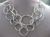 ESTATE 1.68CT DIAMOND 14KT WHITE GOLD 3D MULTI CIRCULAR FLOATING NECKLACE