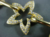 ESTATE LARGE 1.17CT DIAMOND 18KT YELLOW GOLD STARBURST FILIGREE TOGGLE BRACELET