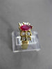 ESTATE .60CT DIAMOND & AAA MARQUISE RUBY 14KT YELLOW GOLD ENGAGEMENT RING #18823