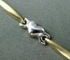 ESTATE 14K WHITE & YELLOW GOLD HEART & KISSES HANDCRAFTED X DESIGN LOVE BRACELET