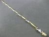 ESTATE 14K WHITE & YELLOW GOLD HEART & KISSES HANDCRAFTED X DESIGN LOVE BRACELET