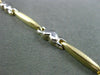 ESTATE 14K WHITE & YELLOW GOLD HEART & KISSES HANDCRAFTED X DESIGN LOVE BRACELET