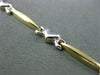 ESTATE 14K WHITE & YELLOW GOLD HEART & KISSES HANDCRAFTED X DESIGN LOVE BRACELET