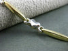 ESTATE 14K WHITE & YELLOW GOLD HEART & KISSES HANDCRAFTED X DESIGN LOVE BRACELET