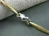 ESTATE 14K WHITE & YELLOW GOLD HEART & KISSES HANDCRAFTED X DESIGN LOVE BRACELET