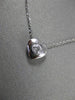 ESTATE .20CT DIAMOND 14KT WHITE GOLD SOLITAIRE HEART PENDANT & CHAIN #1747