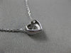 ESTATE .20CT DIAMOND 14KT WHITE GOLD SOLITAIRE HEART PENDANT & CHAIN #1747
