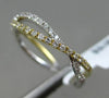 ESTATE .23CT DIAMOND 18KT WHITE & YELLOW GOLD 3D CRISS CROSS INFINITY LOVE RING