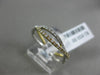 ESTATE .23CT DIAMOND 18KT WHITE & YELLOW GOLD 3D CRISS CROSS INFINITY LOVE RING