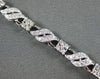 ESTATE WIDE 1.88CT DIAMOND 14KT WHITE GOLD 3D TWO ROW MULTI WAVE TENNIS BRACELET