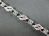 ESTATE WIDE 1.88CT DIAMOND 14KT WHITE GOLD 3D TWO ROW MULTI WAVE TENNIS BRACELET