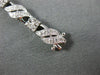 ESTATE WIDE 1.88CT DIAMOND 14KT WHITE GOLD 3D TWO ROW MULTI WAVE TENNIS BRACELET