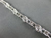 ESTATE WIDE 1.88CT DIAMOND 14KT WHITE GOLD 3D TWO ROW MULTI WAVE TENNIS BRACELET