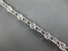 ESTATE WIDE 1.88CT DIAMOND 14KT WHITE GOLD 3D TWO ROW MULTI WAVE TENNIS BRACELET