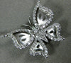 ESTATE .25CT DIAMOND 14KT WHITE GOLD BUTTERFLY BY THE YARD FUN FLOATING nECKLACE