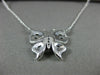 ESTATE .25CT DIAMOND 14KT WHITE GOLD BUTTERFLY BY THE YARD FUN FLOATING nECKLACE