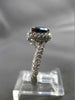 ESTATE 1.50CT DIAMOND & SAPPHIRE 14K WHITE GOLD HALO PEAR ENGAGEMENT RING #24466