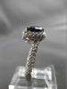 ESTATE 1.50CT DIAMOND & SAPPHIRE 14K WHITE GOLD HALO PEAR ENGAGEMENT RING #24466
