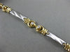 ESTATE .30CT ROUND DIAMOND 14KT WHITE & YELLOW GOLD ETOILE LOVE TENNIS BRACELET
