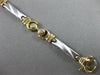 ESTATE .30CT ROUND DIAMOND 14KT WHITE & YELLOW GOLD ETOILE LOVE TENNIS BRACELET