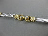 ESTATE .30CT ROUND DIAMOND 14KT WHITE & YELLOW GOLD ETOILE LOVE TENNIS BRACELET