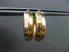 ESTATE 14KT YELLOW GOLD 3D MATTE & SHINY DOUBLE SIDED DIAMOND CUT HOOP EARRINGS