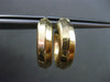 ESTATE 14KT YELLOW GOLD 3D MATTE & SHINY DOUBLE SIDED DIAMOND CUT HOOP EARRINGS