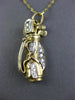 ESTATE .18CT DIAMOND 14K WHITE & YELLOW GOLD 3D HANDCRFATED GOLD BAG FUN PENDANT