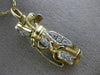 ESTATE .18CT DIAMOND 14K WHITE & YELLOW GOLD 3D HANDCRFATED GOLD BAG FUN PENDANT