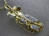 ESTATE .18CT DIAMOND 14K WHITE & YELLOW GOLD 3D HANDCRFATED GOLD BAG FUN PENDANT