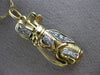 ESTATE .18CT DIAMOND 14K WHITE & YELLOW GOLD 3D HANDCRFATED GOLD BAG FUN PENDANT